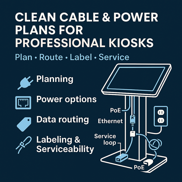 Clean Cable and Power Plans for Professional Kiosks
